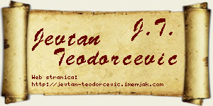 Jevtan Teodorčević vizit kartica